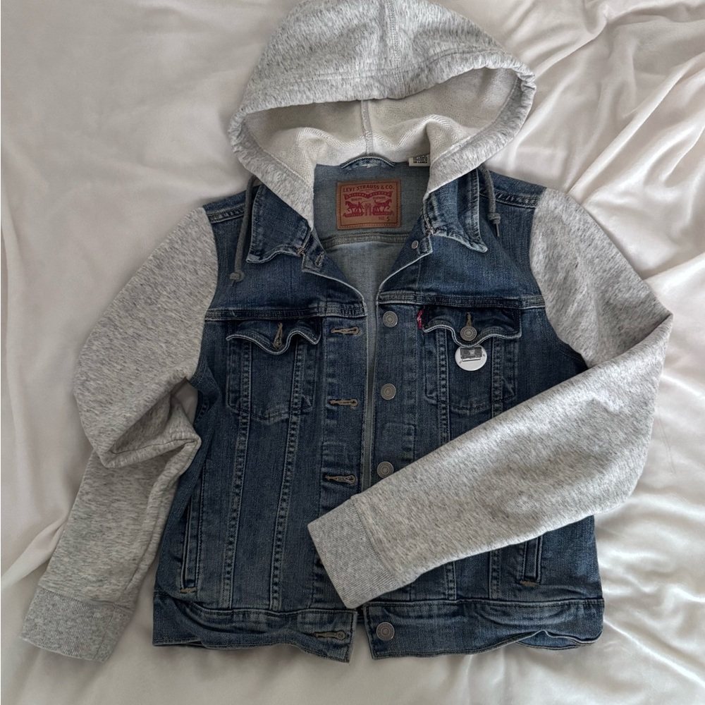 Levi's Blue and Gray Hybrid Jean Jacket